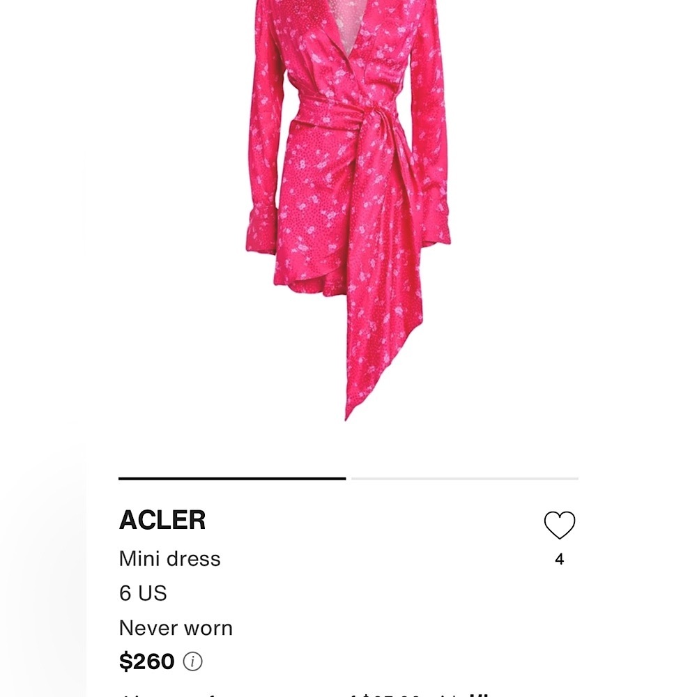 Adler pink/fuscia dress. Beautiful classy and sexy. No stains perfect condition